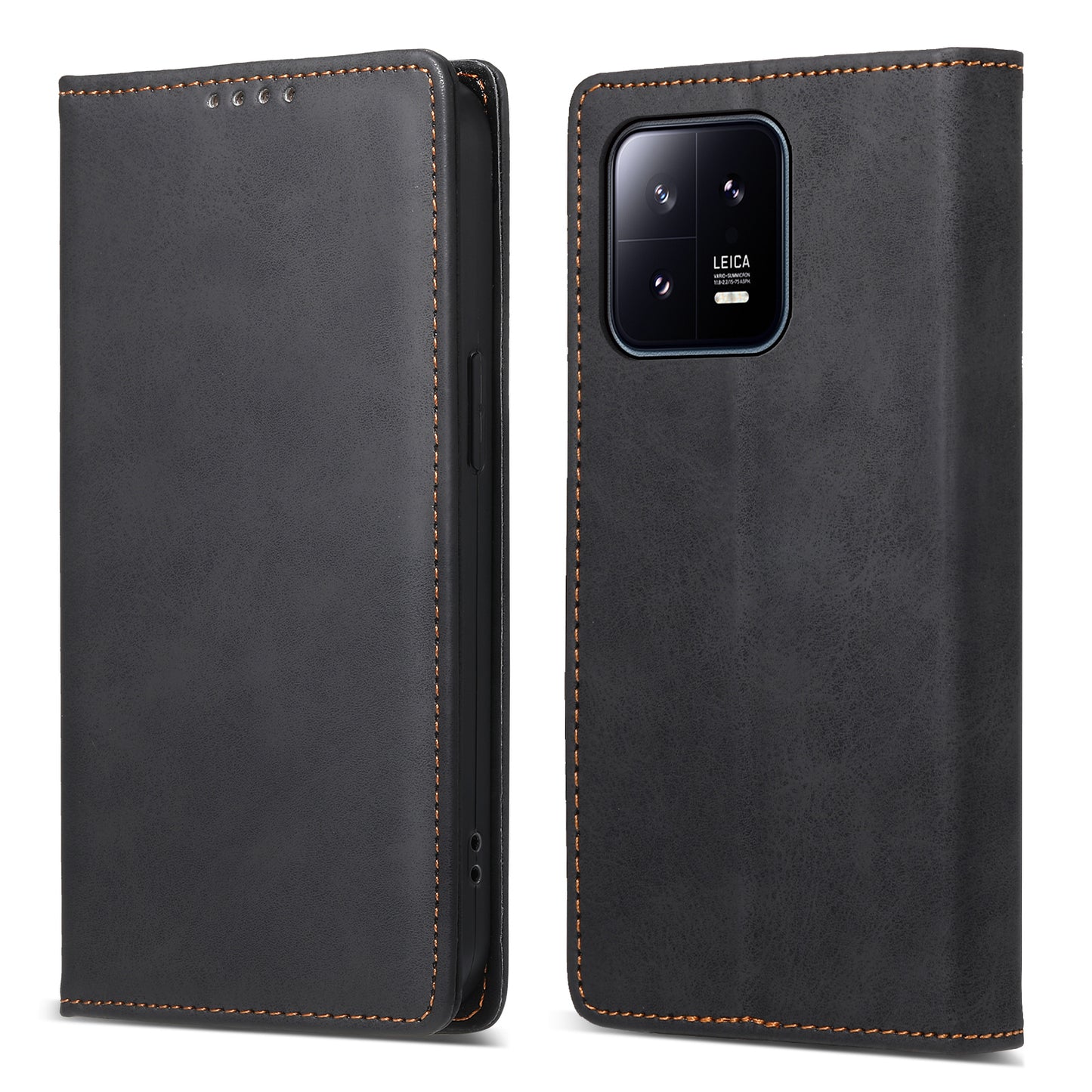 DF-05 For Xiaomi 13 RFID Blocking Wallet PU Leather Business Phone Case Stand Magnetic Closure Cover