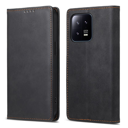 DF-05 For Xiaomi 13 RFID Blocking Wallet PU Leather Business Phone Case Stand Magnetic Closure Cover