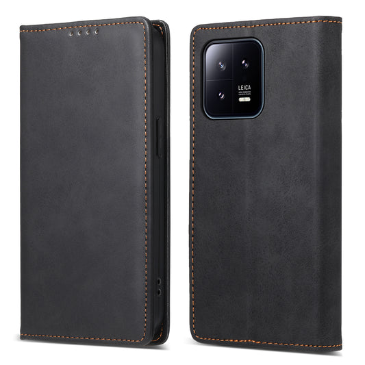 DF-05 For Xiaomi 13 RFID Blocking Wallet PU Leather Business Phone Case Stand Magnetic Closure Cover