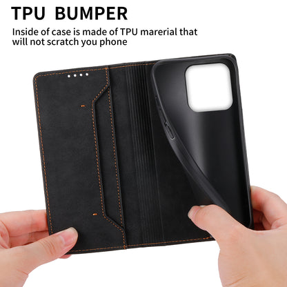 DF-05 For Xiaomi 13 RFID Blocking Wallet PU Leather Business Phone Case Stand Magnetic Closure Cover
