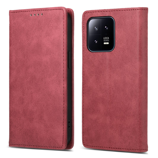 DF-05 For Xiaomi 13 RFID Blocking Wallet PU Leather Business Phone Case Stand Magnetic Closure Cover