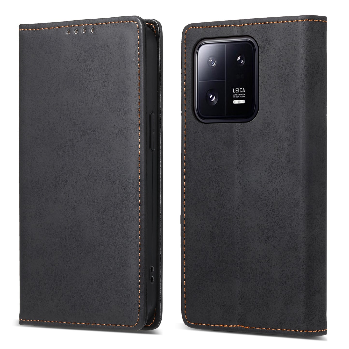 DF-05 RFID Blocking Wallet Cell Phone Case For Xiaomi 13 Pro 5G , Anti-Scratch PU Leather + Matte TPU Stand Cover