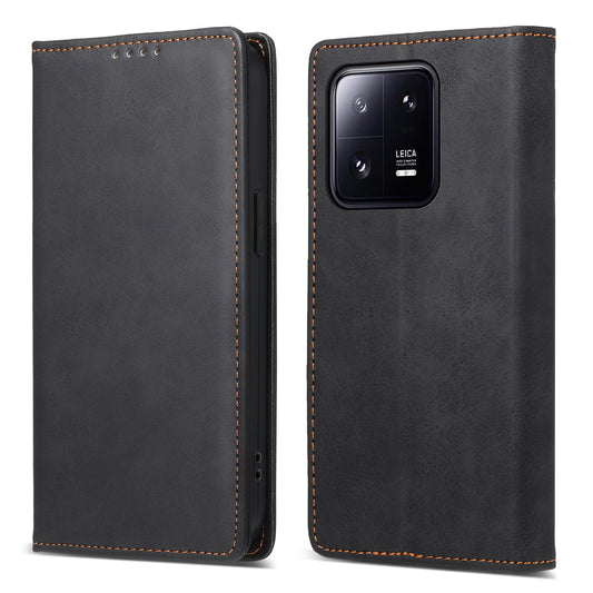 DF-05 RFID Blocking Wallet Cell Phone Case For Xiaomi 13 Pro 5G , Anti-Scratch PU Leather + Matte TPU Stand Cover