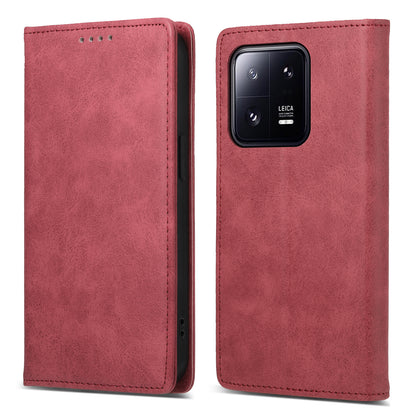 DF-05 RFID Blocking Wallet Cell Phone Case For Xiaomi 13 Pro 5G , Anti-Scratch PU Leather + Matte TPU Stand Cover