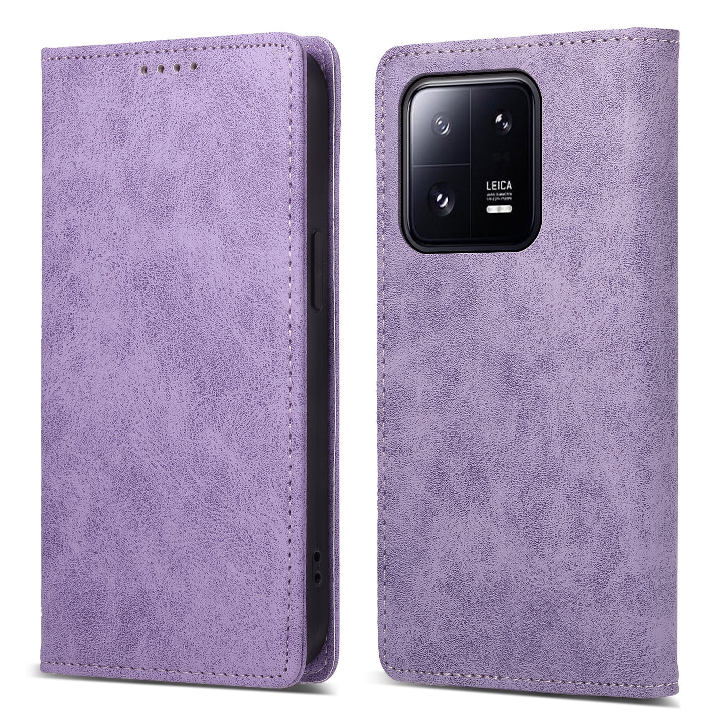 DF-05 RFID Blocking Wallet Cell Phone Case For Xiaomi 13 Pro 5G , Anti-Scratch PU Leather + Matte TPU Stand Cover