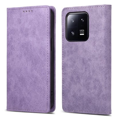 DF-05 RFID Blocking Wallet Cell Phone Case For Xiaomi 13 Pro 5G , Anti-Scratch PU Leather + Matte TPU Stand Cover