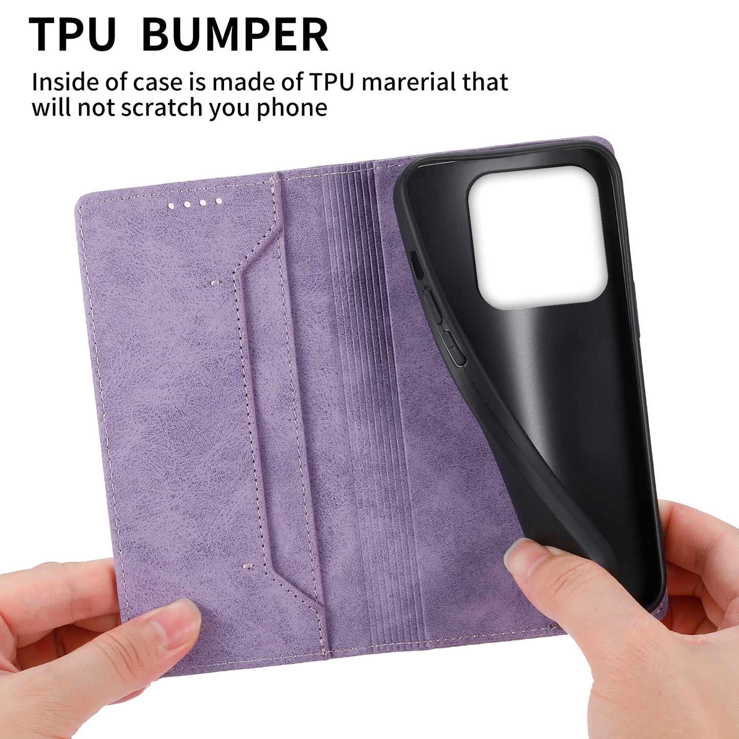 DF-05 RFID Blocking Wallet Cell Phone Case For Xiaomi 13 Pro 5G , Anti-Scratch PU Leather + Matte TPU Stand Cover