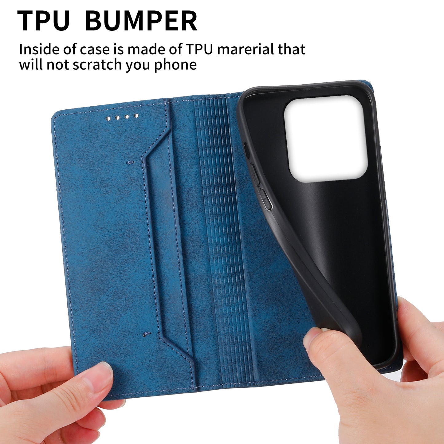 DF-05 RFID Blocking Wallet Cell Phone Case For Xiaomi 13 Pro 5G , Anti-Scratch PU Leather + Matte TPU Stand Cover