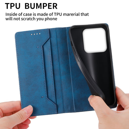 DF-05 RFID Blocking Wallet Cell Phone Case For Xiaomi 13 Pro 5G , Anti-Scratch PU Leather + Matte TPU Stand Cover