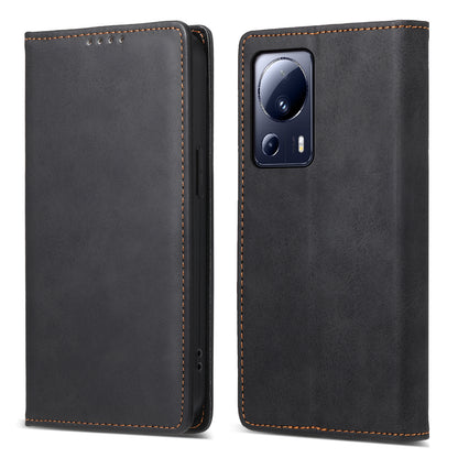 DF-05 Mobile Phone Case for Xiaomi 13 Lite / Civi 2 5G , Wallet PU Leather Anti-Scratch RFID Blocking Stand Cover