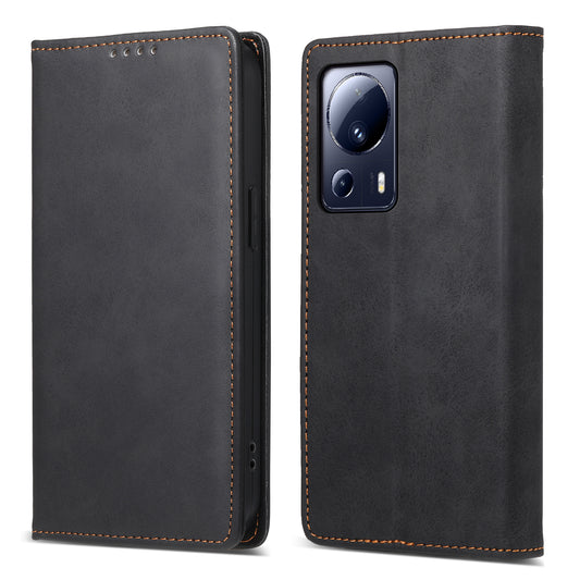 DF-05 Mobile Phone Case for Xiaomi 13 Lite / Civi 2 5G , Wallet PU Leather Anti-Scratch RFID Blocking Stand Cover
