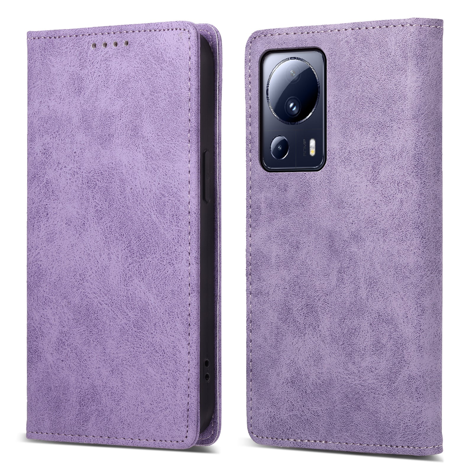 DF-05 Mobile Phone Case for Xiaomi 13 Lite / Civi 2 5G , Wallet PU Leather Anti-Scratch RFID Blocking Stand Cover