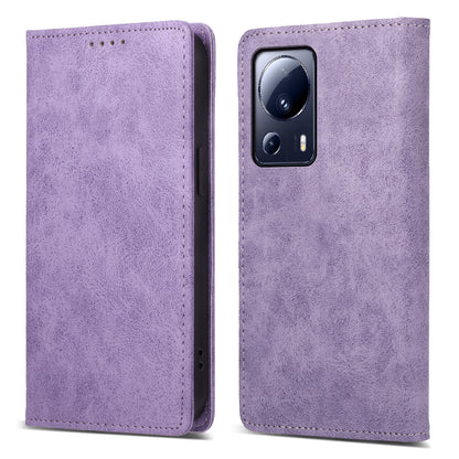 DF-05 Mobile Phone Case for Xiaomi 13 Lite / Civi 2 5G , Wallet PU Leather Anti-Scratch RFID Blocking Stand Cover