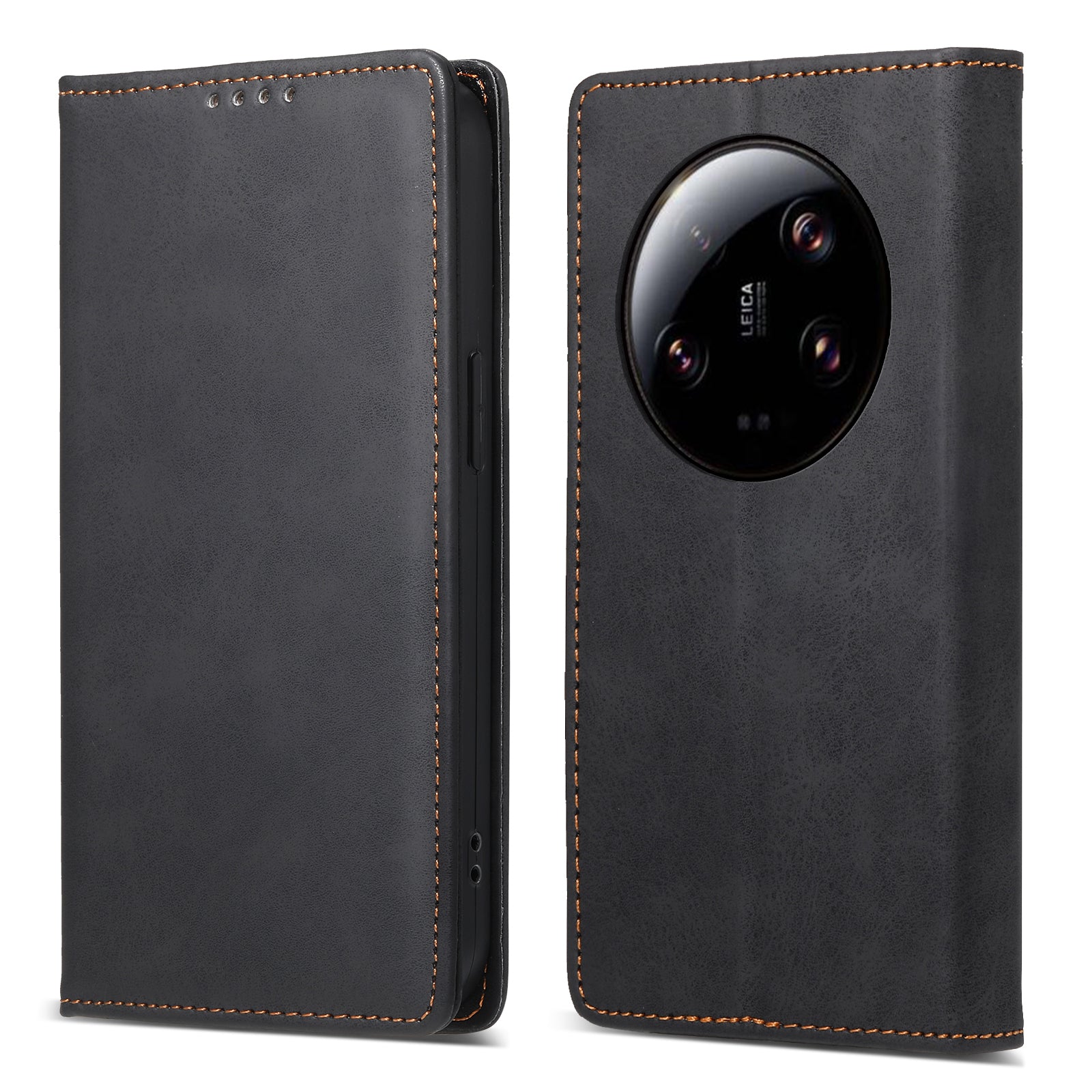 DF-05 RFID Blocking Phone Case For Xiaomi 13 Ultra , Wallet PU Leather Coated Matte TPU Stand Cover