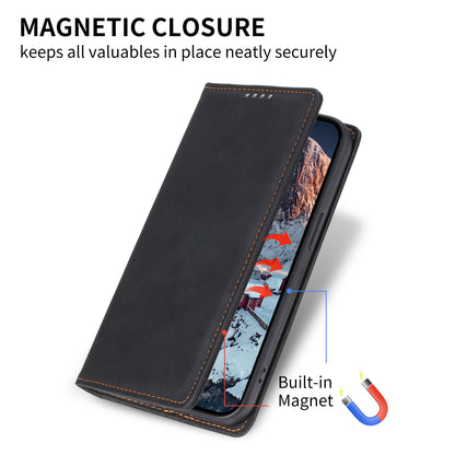 DF-05 RFID Blocking Phone Case For Xiaomi 13 Ultra , Wallet PU Leather Coated Matte TPU Stand Cover