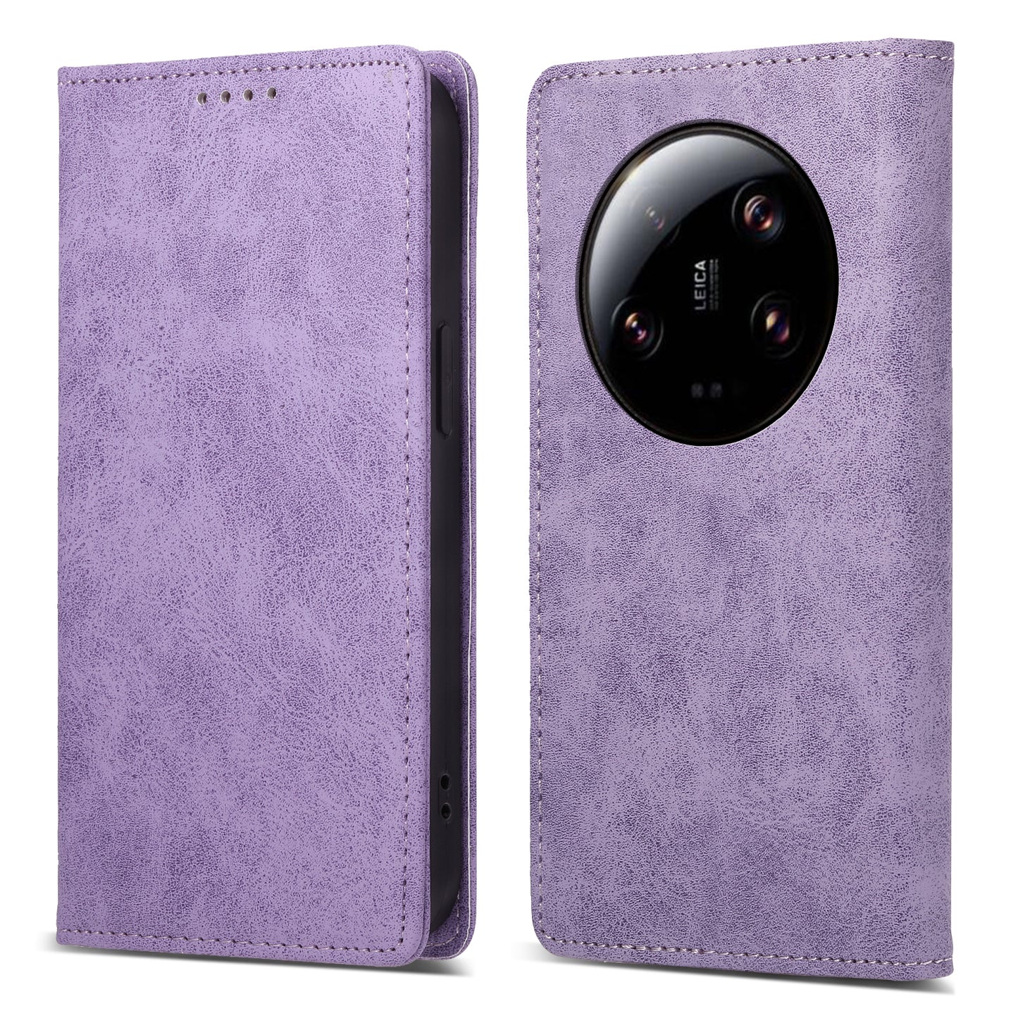 DF-05 RFID Blocking Phone Case For Xiaomi 13 Ultra , Wallet PU Leather Coated Matte TPU Stand Cover