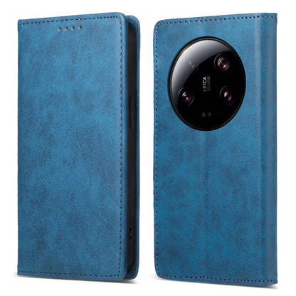 DF-05 RFID Blocking Phone Case For Xiaomi 13 Ultra , Wallet PU Leather Coated Matte TPU Stand Cover