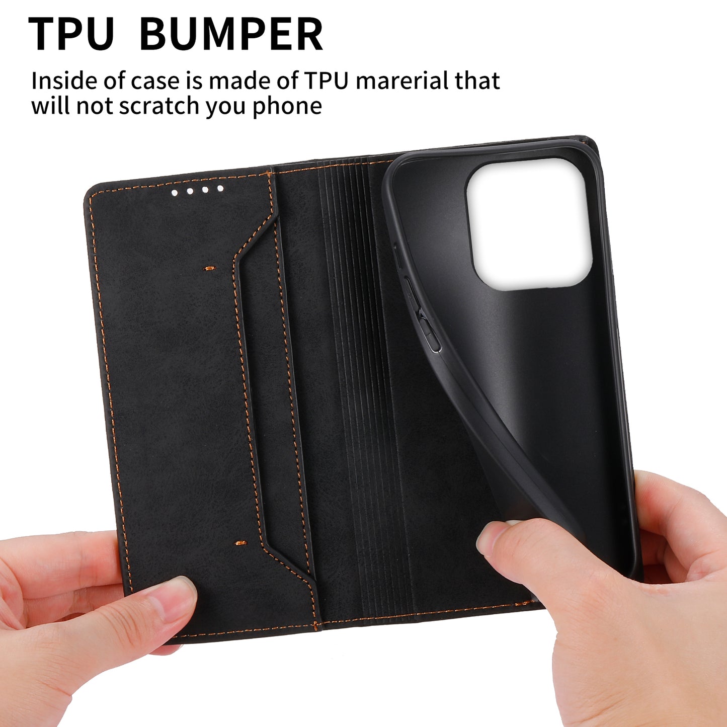 DF-05 PU Leather+TPU Stand Case For Xiaomi Redmi 12C 4G , Wallet PU Leather RFID Blocking Phone Shell