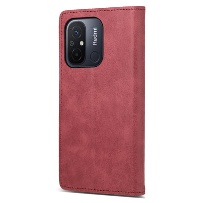 DF-05 PU Leather+TPU Stand Case For Xiaomi Redmi 12C 4G , Wallet PU Leather RFID Blocking Phone Shell