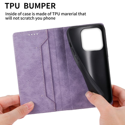 DF-05 PU Leather+TPU Stand Case For Xiaomi Redmi 12C 4G , Wallet PU Leather RFID Blocking Phone Shell