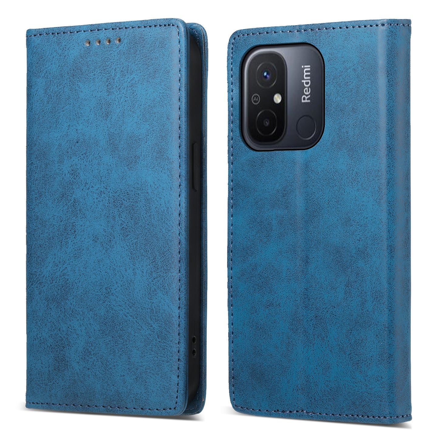 DF-05 PU Leather+TPU Stand Case For Xiaomi Redmi 12C 4G , Wallet PU Leather RFID Blocking Phone Shell