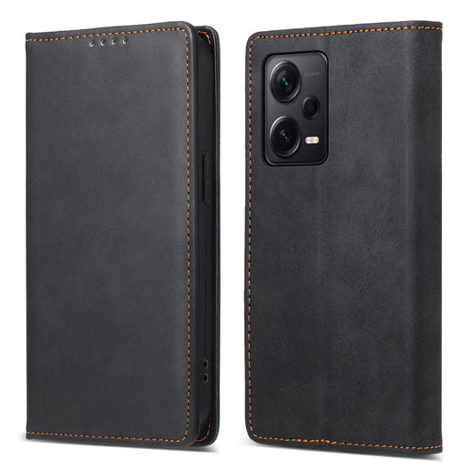 DF-05 For Xiaomi Redmi Note 12 Pro+ 5G Slim-Fit Phone Case RFID Blocking Stand Wallet PU Leather Cover