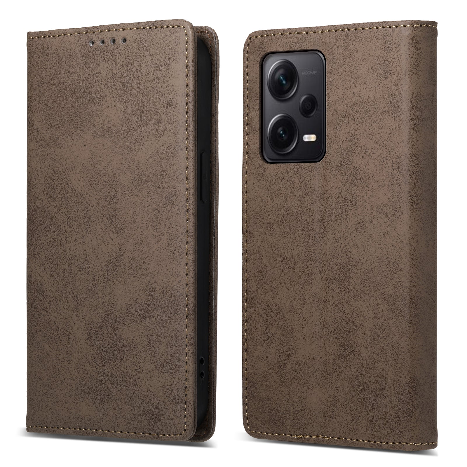 DF-05 For Xiaomi Redmi Note 12 Pro+ 5G Slim-Fit Phone Case RFID Blocking Stand Wallet PU Leather Cover