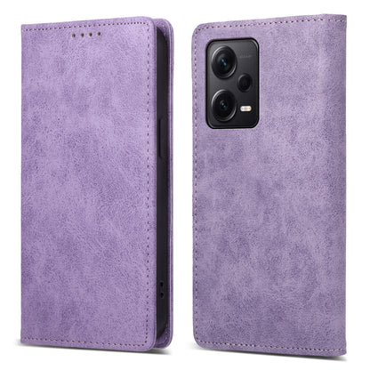 DF-05 For Xiaomi Redmi Note 12 Pro+ 5G Slim-Fit Phone Case RFID Blocking Stand Wallet PU Leather Cover