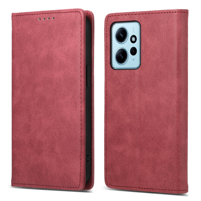 DF-05 Cell Phone Case for Xiaomi Redmi Note 12 4G , Dustproof PU Leather Stand Cover RFID Blocking Wallet