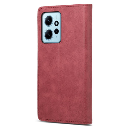 DF-05 Cell Phone Case for Xiaomi Redmi Note 12 4G , Dustproof PU Leather Stand Cover RFID Blocking Wallet