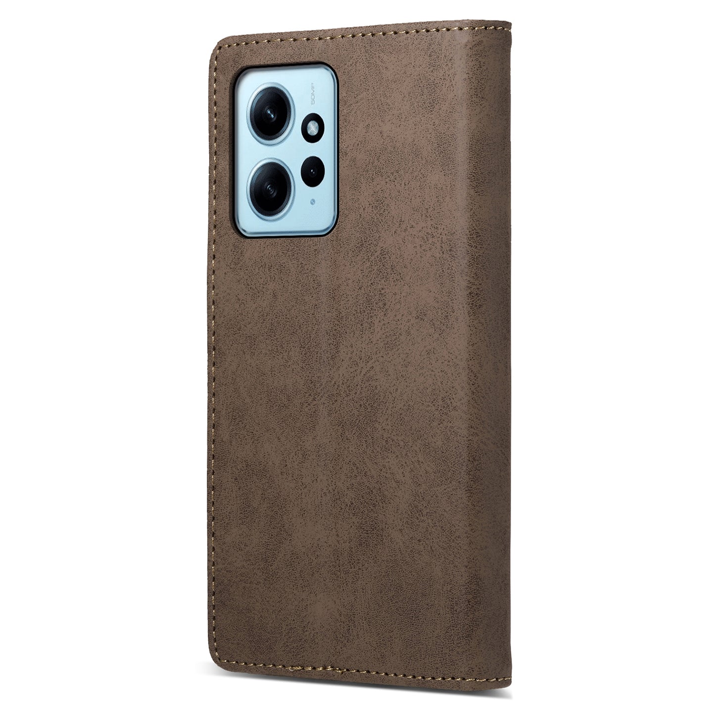 DF-05 Cell Phone Case for Xiaomi Redmi Note 12 4G , Dustproof PU Leather Stand Cover RFID Blocking Wallet