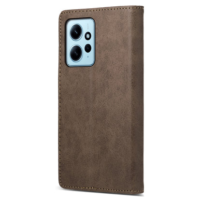 DF-05 Cell Phone Case for Xiaomi Redmi Note 12 4G , Dustproof PU Leather Stand Cover RFID Blocking Wallet