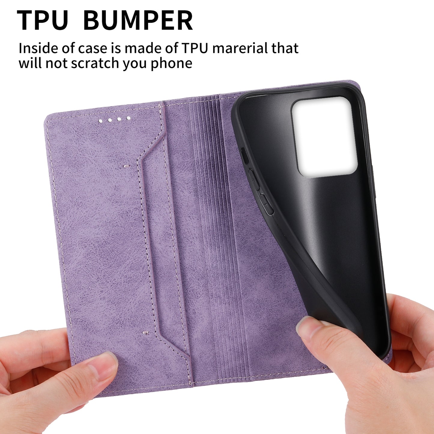 DF-05 Cell Phone Case for Xiaomi Redmi Note 12 4G , Dustproof PU Leather Stand Cover RFID Blocking Wallet
