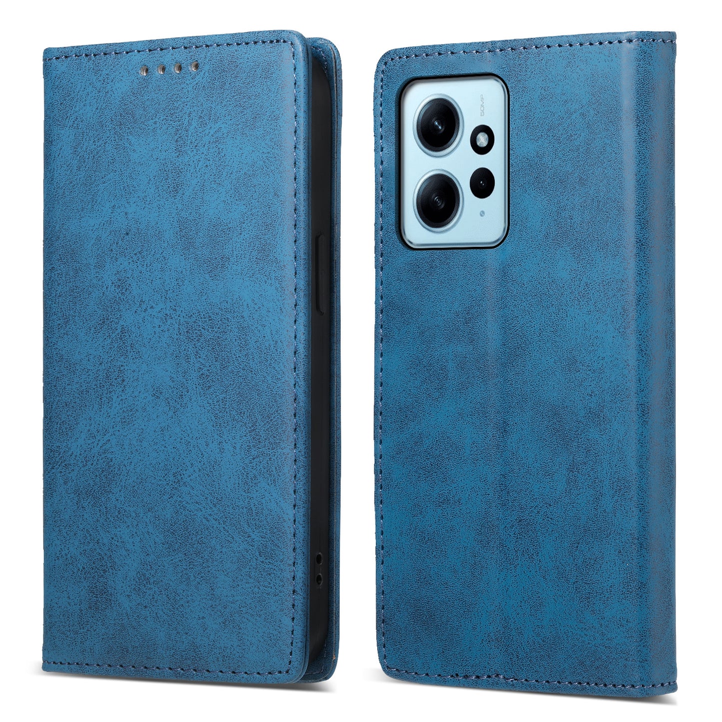 DF-05 Cell Phone Case for Xiaomi Redmi Note 12 4G , Dustproof PU Leather Stand Cover RFID Blocking Wallet