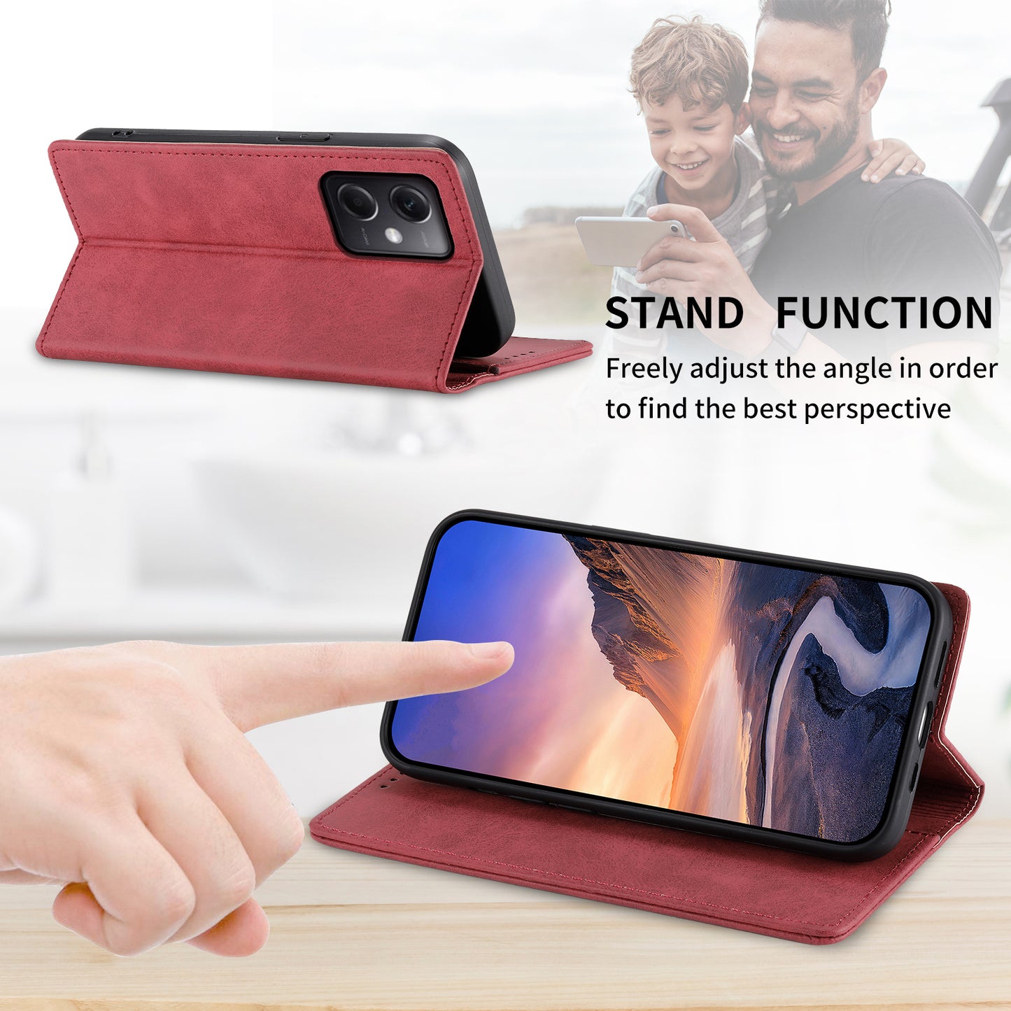 DF-05 For Xiaomi Redmi Note 12 5G (China) / (India) / (Global) / Poco X5 5G Retro Leather Phone Case RFID Blocking Wallet Stand Cover