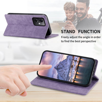 DF-05 For Xiaomi Redmi Note 12 5G (China) / (India) / (Global) / Poco X5 5G Retro Leather Phone Case RFID Blocking Wallet Stand Cover