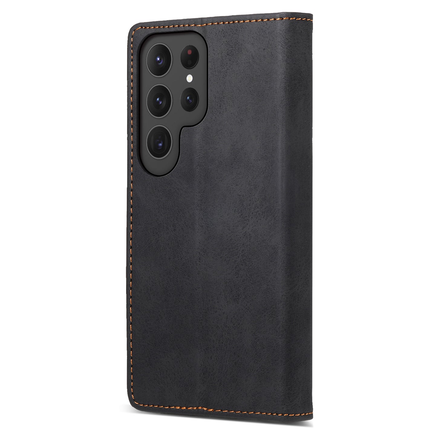 DF-05 Business Phone Case for Samsung Galaxy S23 Ultra , RFID Blocking Wallet PU Leather Stand Cover