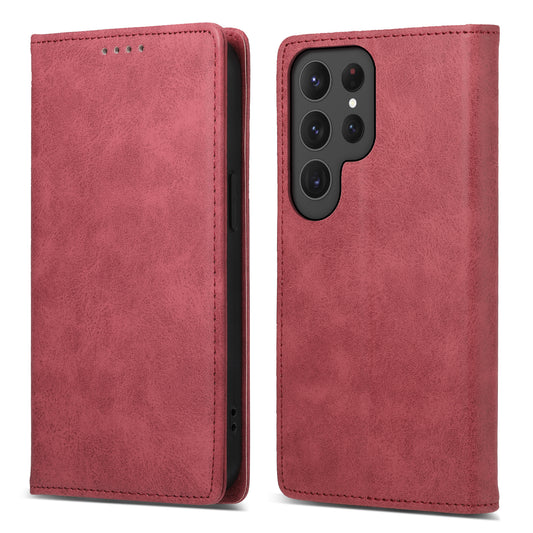 DF-05 Business Phone Case for Samsung Galaxy S23 Ultra , RFID Blocking Wallet PU Leather Stand Cover