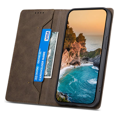 DF-05 Business Phone Case for Samsung Galaxy S23 Ultra , RFID Blocking Wallet PU Leather Stand Cover