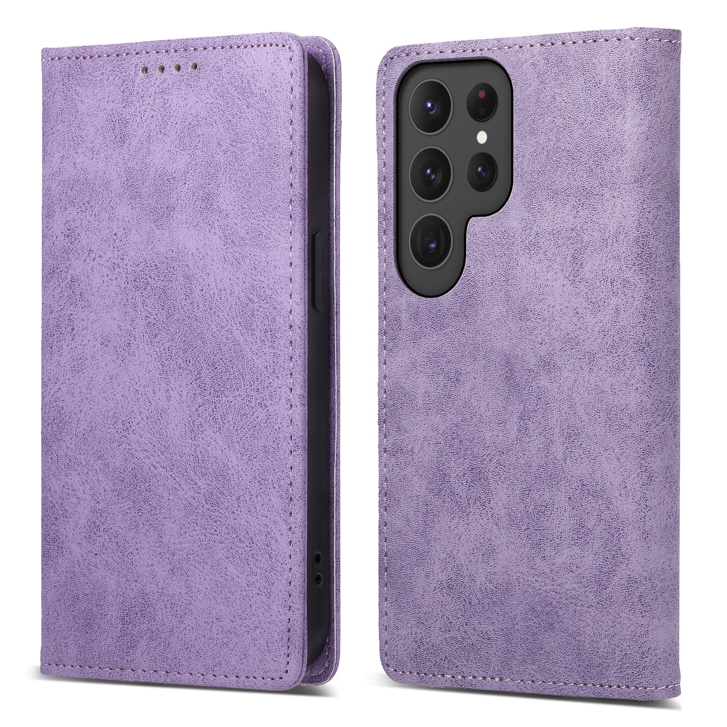 DF-05 Business Phone Case for Samsung Galaxy S23 Ultra , RFID Blocking Wallet PU Leather Stand Cover