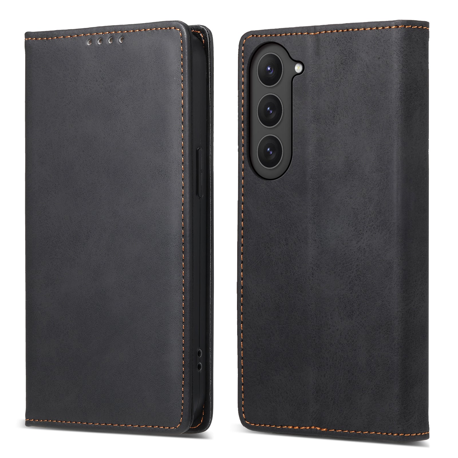 DF-05 Business Phone Case for Samsung Galaxy S23 RFID Blocking Wallet PU Leather Foldable Stand Cover