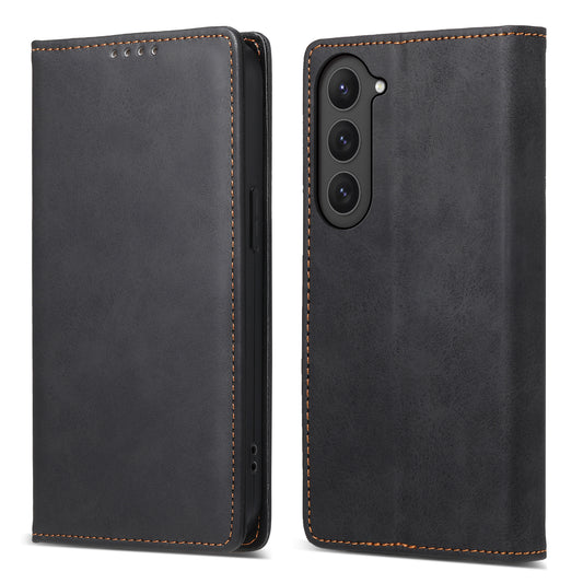 DF-05 Business Phone Case for Samsung Galaxy S23 RFID Blocking Wallet PU Leather Foldable Stand Cover