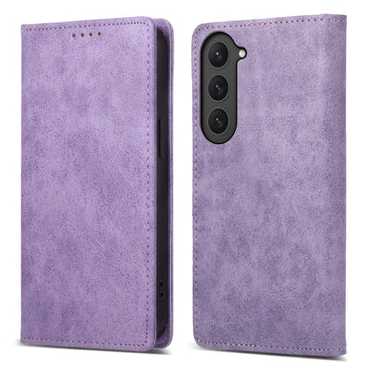 DF-05 Business Phone Case for Samsung Galaxy S23 RFID Blocking Wallet PU Leather Foldable Stand Cover