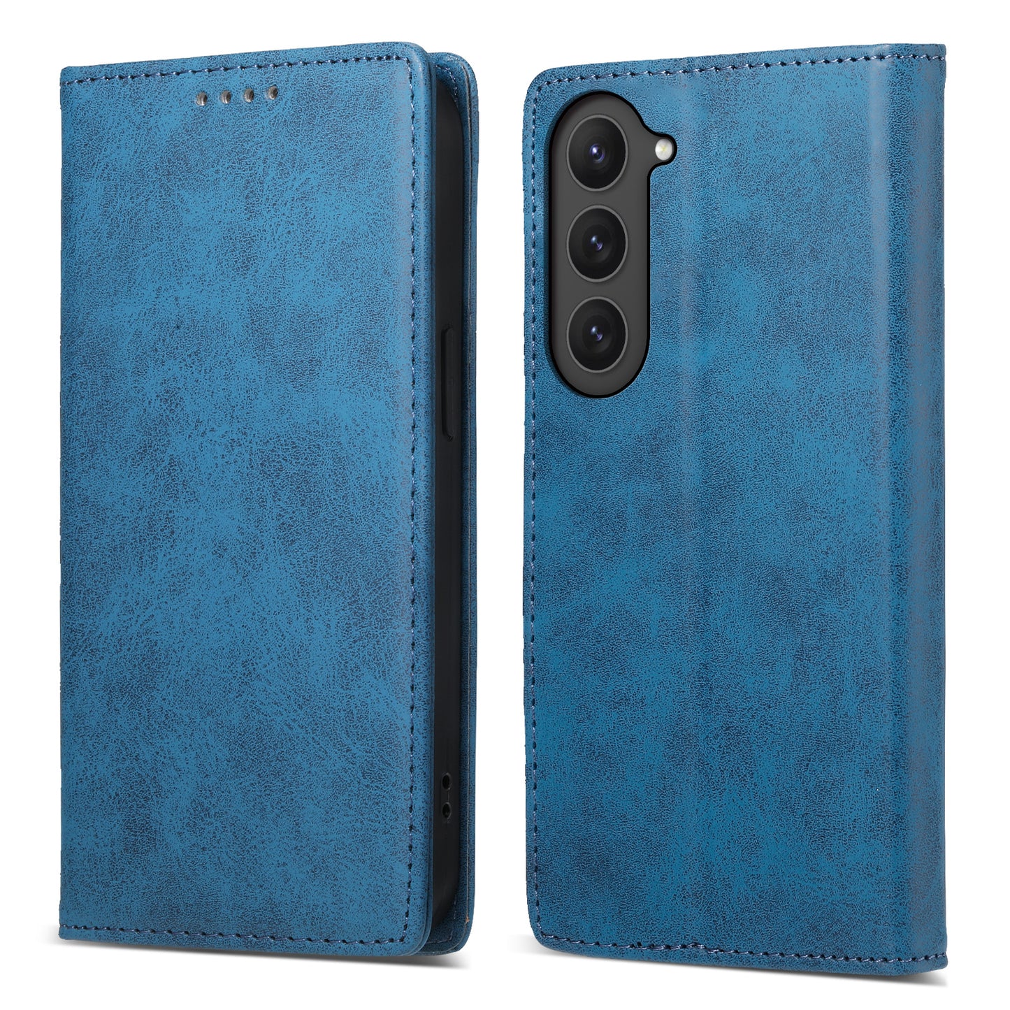 DF-05 Business Phone Case for Samsung Galaxy S23 RFID Blocking Wallet PU Leather Foldable Stand Cover