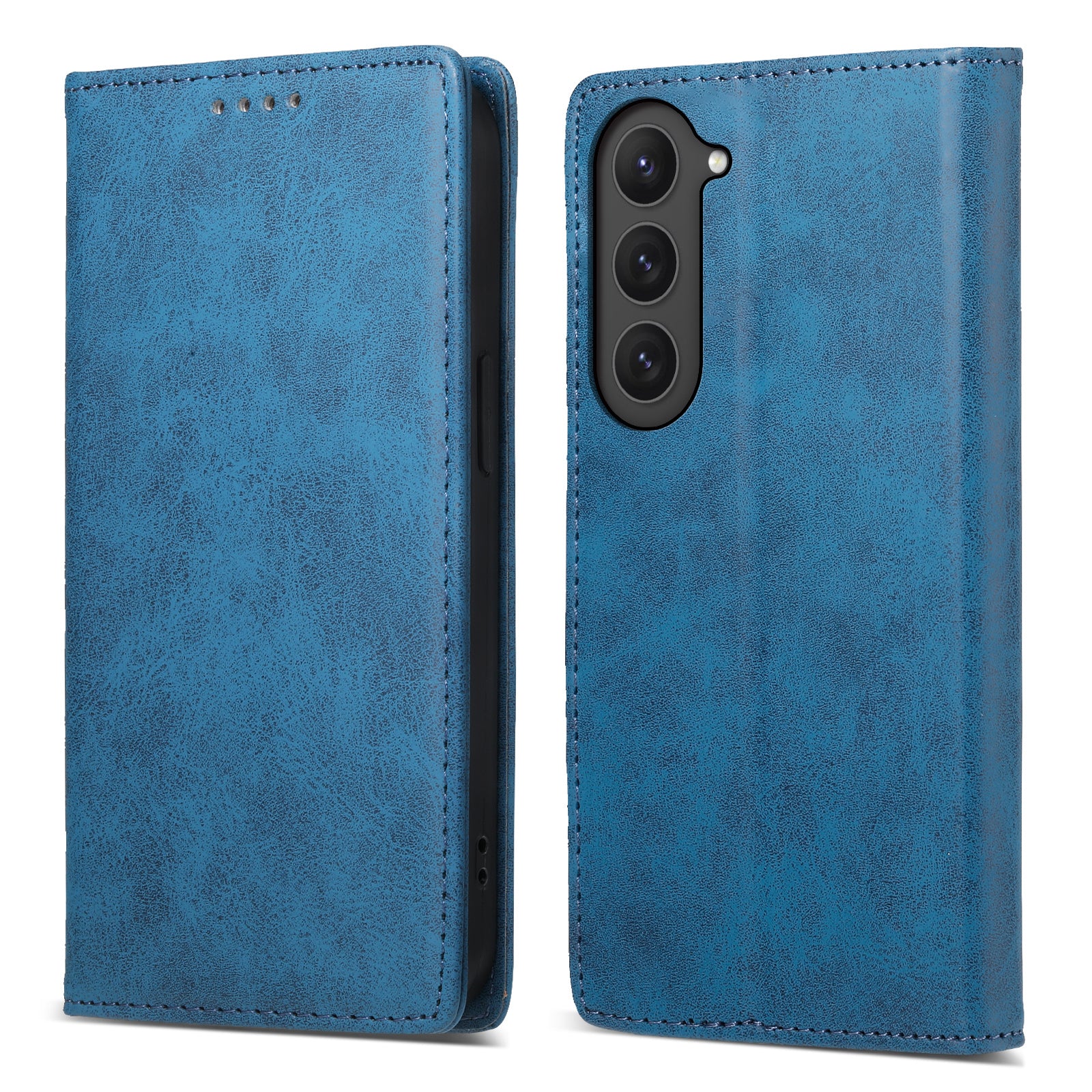 DF-05 Business Phone Case for Samsung Galaxy S23 RFID Blocking Wallet PU Leather Foldable Stand Cover