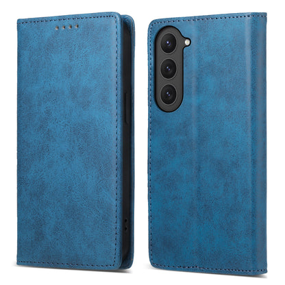 DF-05 Business Phone Case for Samsung Galaxy S23 RFID Blocking Wallet PU Leather Foldable Stand Cover