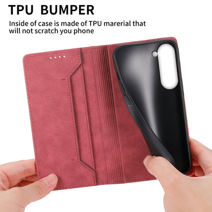 DF-05 Business Flip Case for Samsung Galaxy S23+ , RFID Blocking Wallet PU Leather Stand Phone Cover