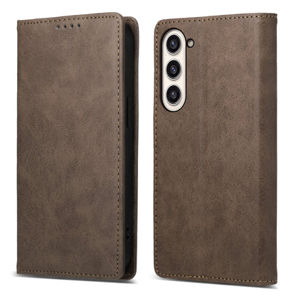 DF-05 Business Flip Case for Samsung Galaxy S23+ , RFID Blocking Wallet PU Leather Stand Phone Cover