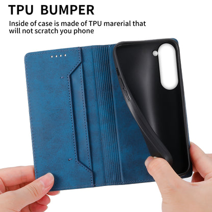 DF-05 Business Flip Case for Samsung Galaxy S23+ , RFID Blocking Wallet PU Leather Stand Phone Cover
