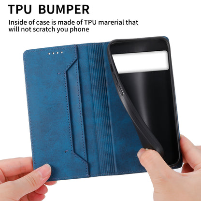 DF-05 For Google Pixel 8 Pro Business Solid Color Leather Phone Case RFID Blocking Wallet Stand Cover